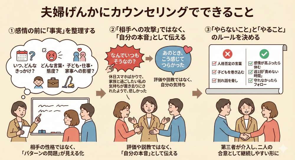 夫婦げんかにカウンセリングができること